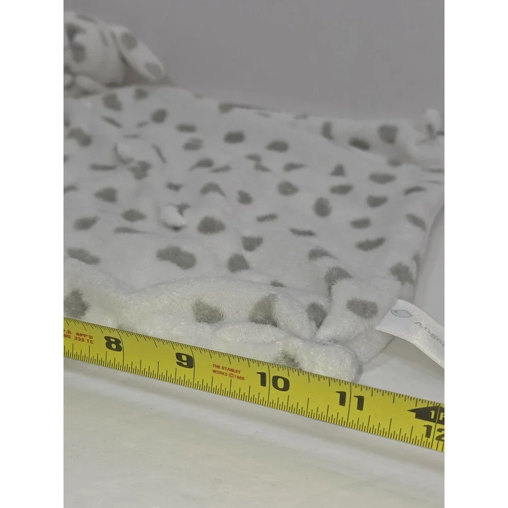 Angel Dear Plush Puppy Dog Knotted Security Baby Blanket Gray & White Lovey